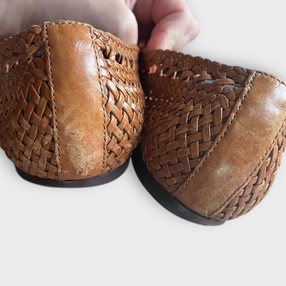 Lauren Ralph Lauren Braided Woven Leather Ballet Flats Sz 9.5 Boho Balletcore - Picture 6 of 8